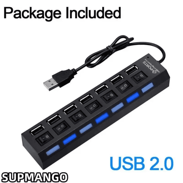 USB Hub Hub USB Adapter Multi Ports Use Power Adapter Extensor USB 2.0 PC Computer Accessories Switch USB for Laptop - Image 4