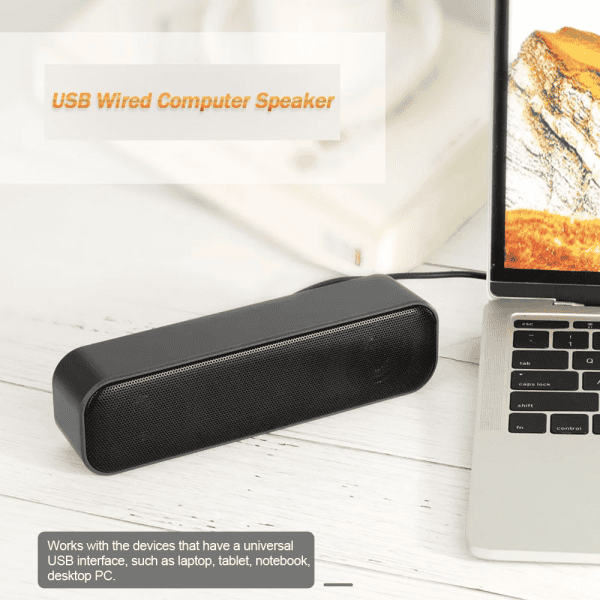 USB Powered Soundbar Desktop Speaker Wired Computer Sound Box for TV Desktop Laptop Computer - Image 4