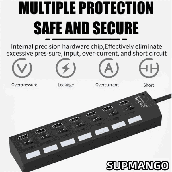 USB Hub Hub USB Adapter Multi Ports Use Power Adapter Extensor USB 2.0 PC Computer Accessories Switch USB for Laptop - Image 3