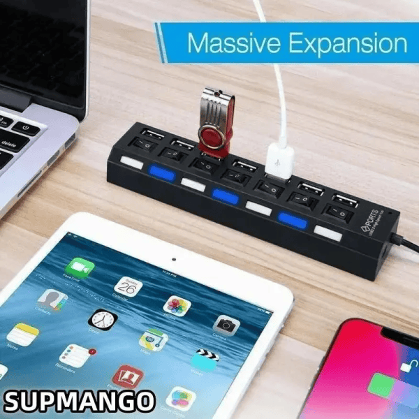 USB Hub Hub USB Adapter Multi Ports Use Power Adapter Extensor USB 2.0 PC Computer Accessories Switch USB for Laptop - Image 5