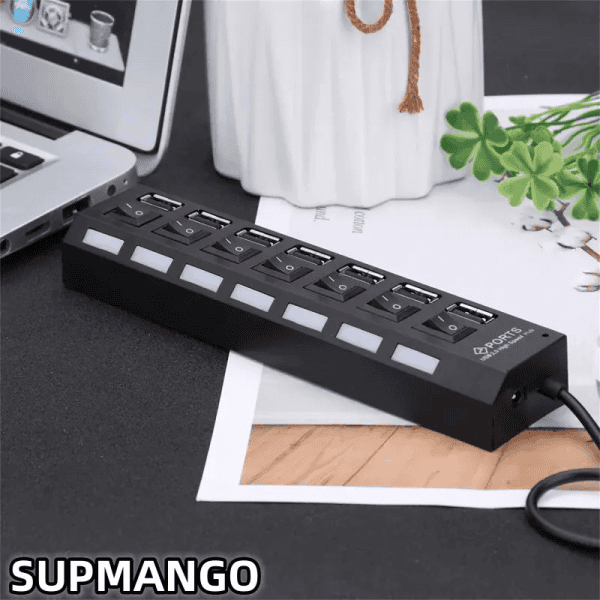 USB Hub Hub USB Adapter Multi Ports Use Power Adapter Extensor USB 2.0 PC Computer Accessories Switch USB for Laptop - Image 6