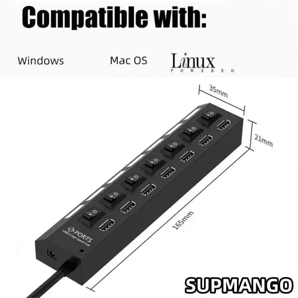 USB Hub Hub USB Adapter Multi Ports Use Power Adapter Extensor USB 2.0 PC Computer Accessories Switch USB for Laptop - Image 7