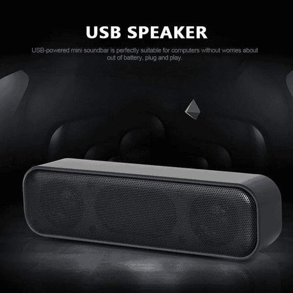USB Powered Soundbar Desktop Speaker Wired Computer Sound Box for TV Desktop Laptop Computer - Image 2